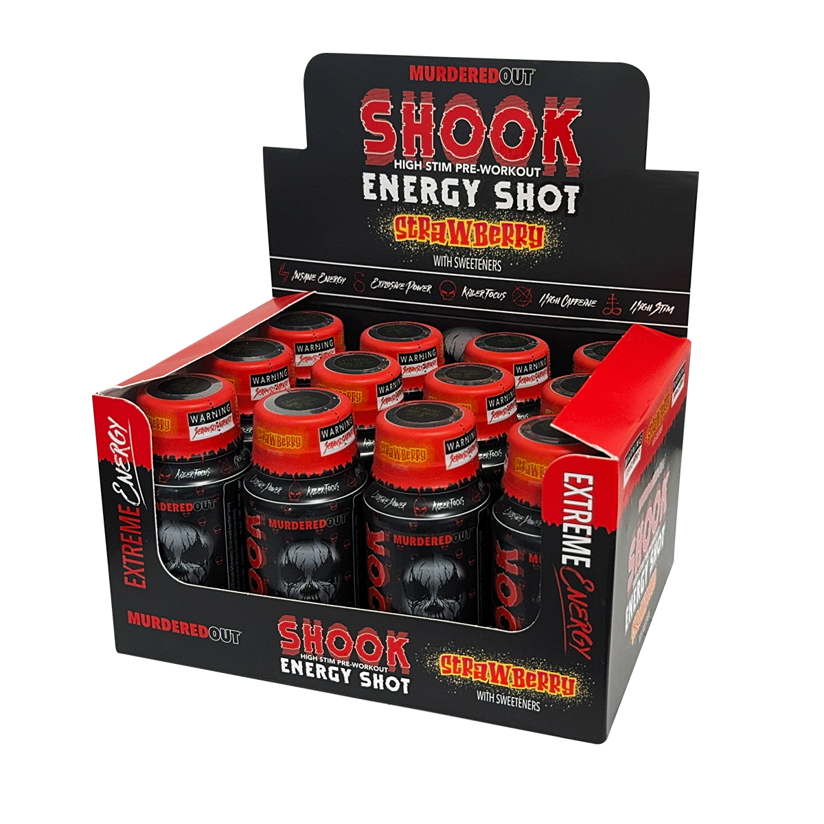 Murdered Out Shook Energy Shot 12x60ml Cherry Cola