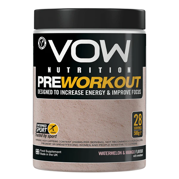 VOW Nutrition Pre Workout 500g Watermelon & Mango