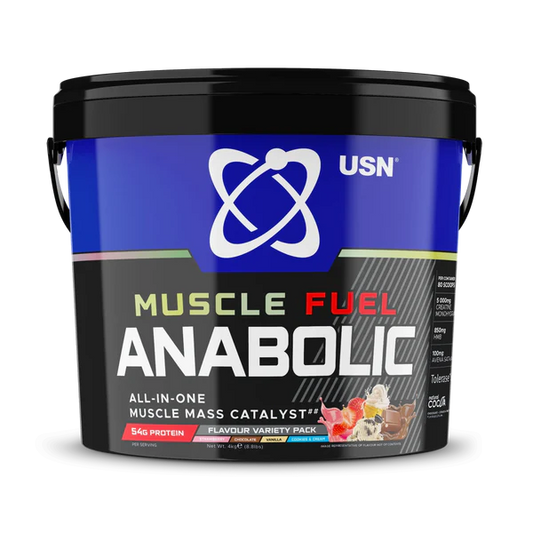 USN Muscle Fuel Anabolic Variety Pack 4kg Cookies and Cream/Choc/Strawb/Vanilla
