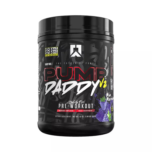 RYSE Pump Daddy V2 Non-Stim Pre-Workout 650g Blue Raspberry