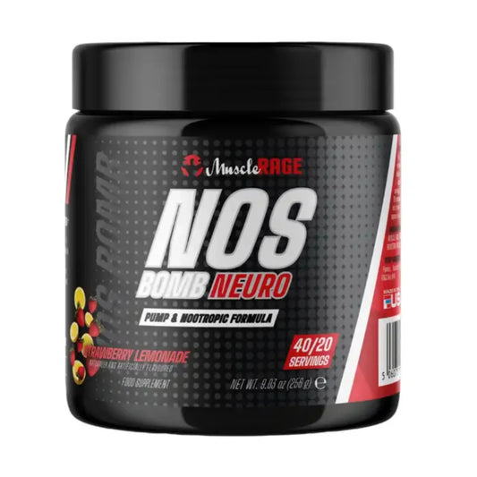 Muscle Rage NOS Bomb Neuro 256g Strawberry Lemonade