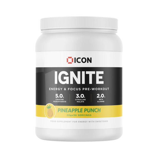 ICON Nutrition IGNITE Pre-Workout 600g Pineapple Punch